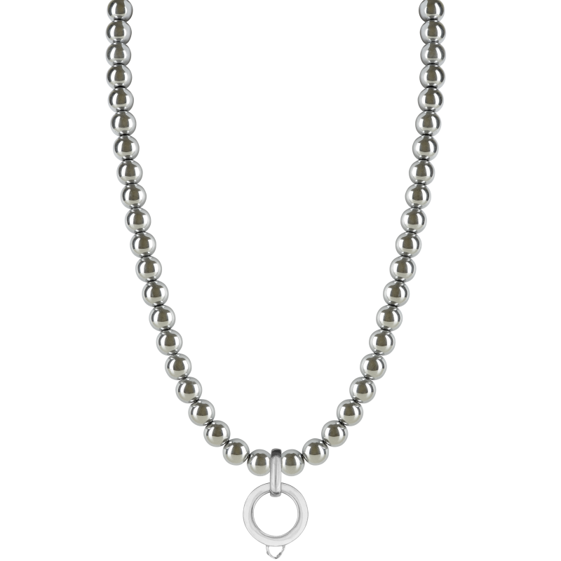 Silver haematite 925 sterling silver charm necklace