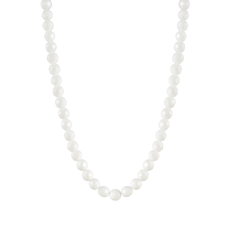 White agate 925 sterling silver necklace