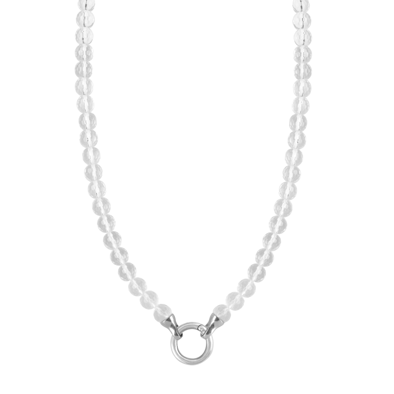 Rock-crystal 925 sterling silver change necklace